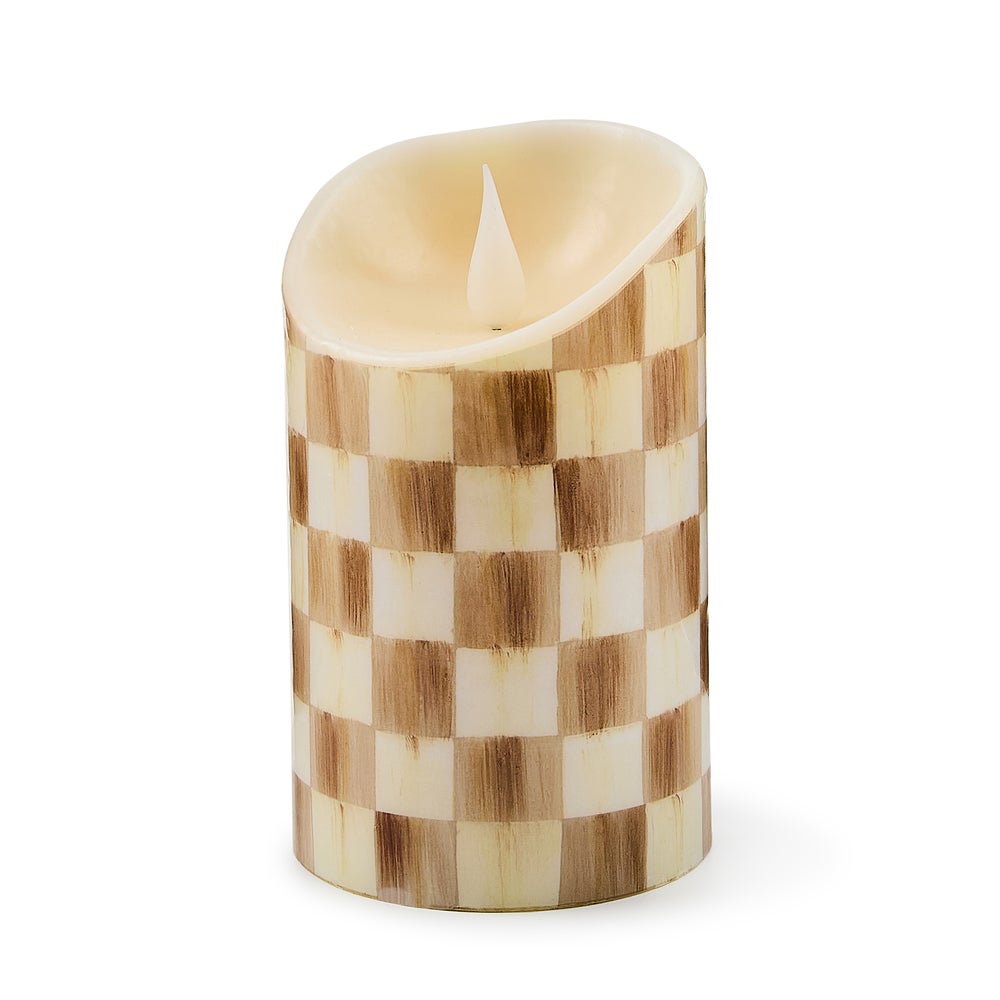 Check Flameless Pillar Candle - Image 5