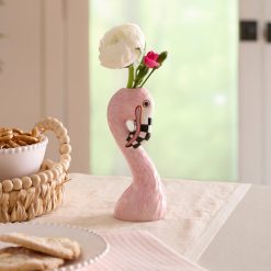 Alternative view of MACKENZIE-CHILDS Mackenzie-chilllds Patience Brewster Flamingo Ceramic Bud Vase