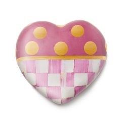MACKENZIE-CHILDS Mackenzie-chilllds Pink Dotty Heart Ceramic Decor