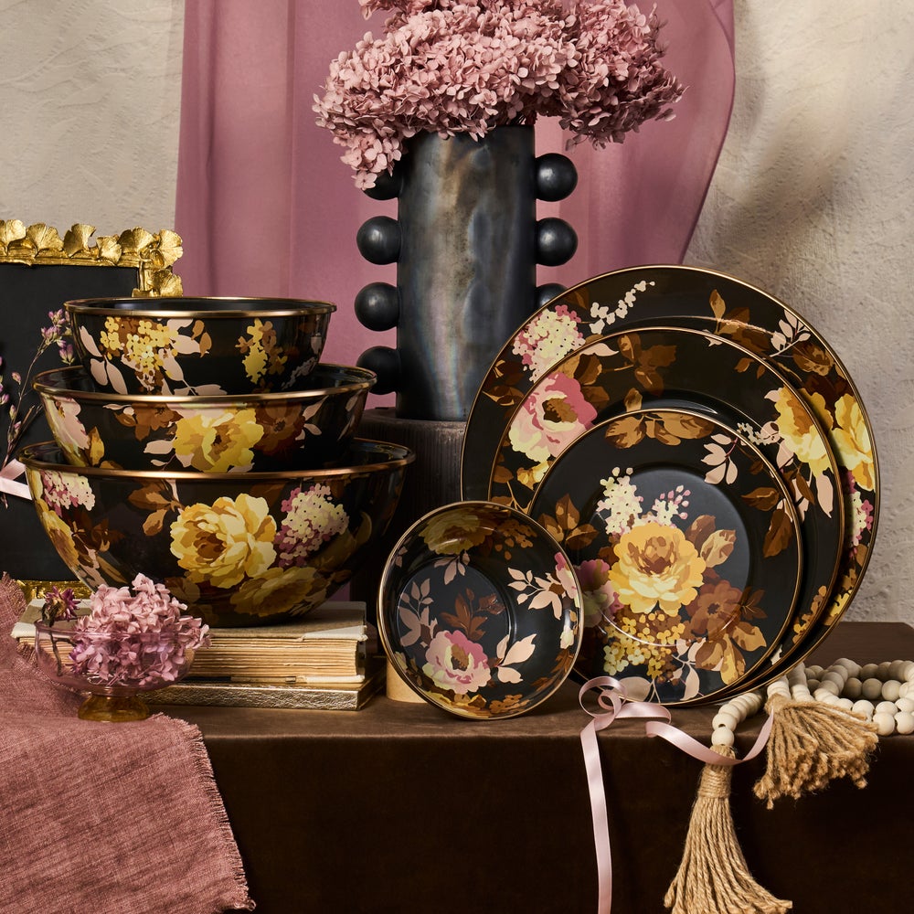 Mackenzie-chilllds Wild Rose Brown Dinnerware - Image 8