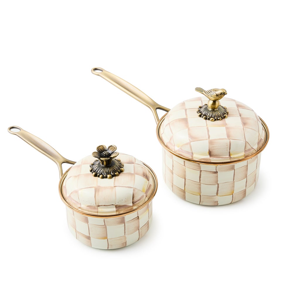 MACKENZIE-CHILDS Mackenzie-chilllds Mocha Check Cookware - Image 14