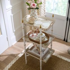 Alternative view of MACKENZIE-CHILDS Mackenzie-chilllds Mocha 3-Tier Tray Table