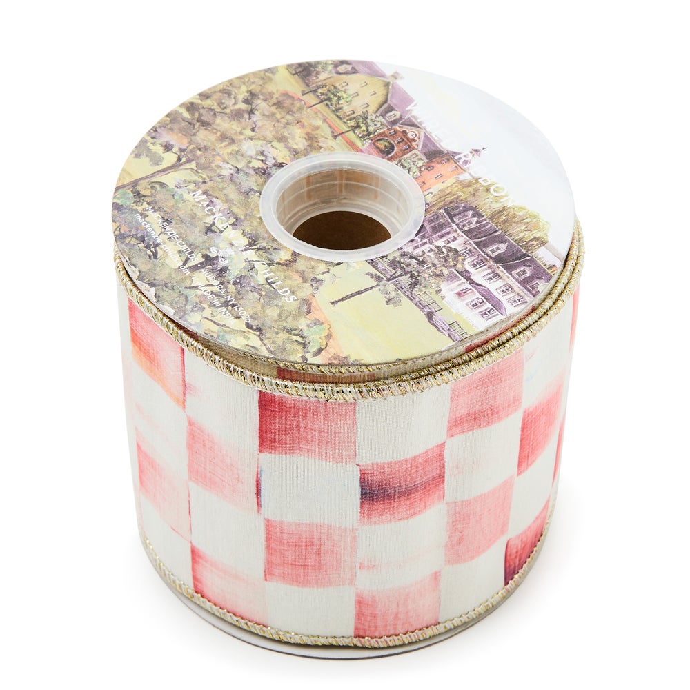MACKENZIE-CHILDS Mackenzie-chilllds Rosy Check 4?? Ribbon - Image 2