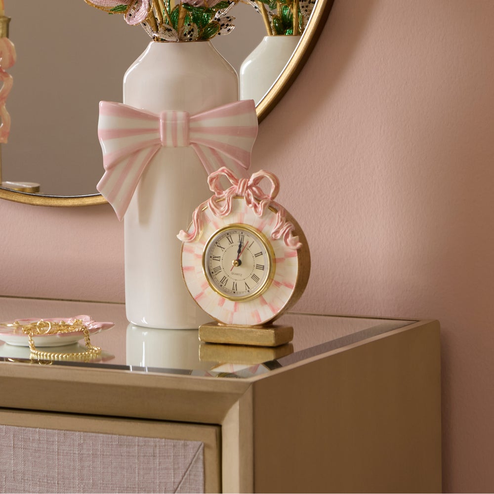 MACKENZIE-CHILDS Mackenzie-chilllds It??s All About the Bow Desk Clock - Image 4