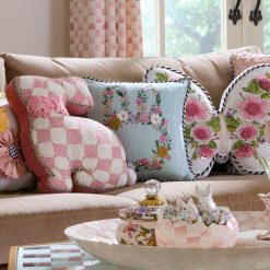 Alternative view of MACKENZIE-CHILDS Mackenzie-chilllds Floral Bunny Embroidered Throw Pillow