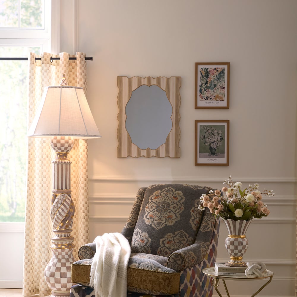 MACKENZIE-CHILDS Mackenzie-chilllds Mocha Stripe Wall Mirror - Image 6
