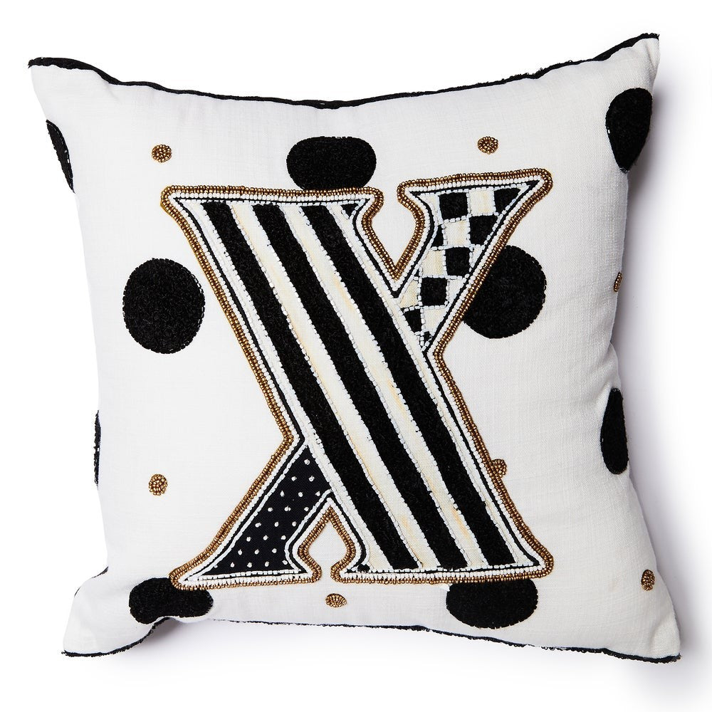 MACKENZIE-CHILDS Mackenzie-chilllds Monogram Throw Pillow - Image 9