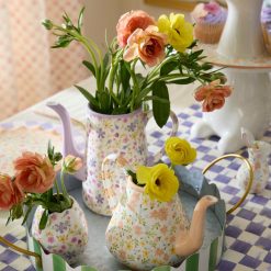 Alternative view of MACKENZIE-CHILDS Mackenzie-chilllds Posie Patch Ceramic Teapot Vases, Set of 2