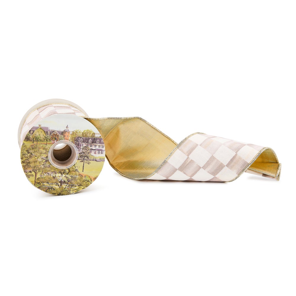MACKENZIE-CHILDS Mackenzie-chilllds Mocha Check 4?? Ribbon