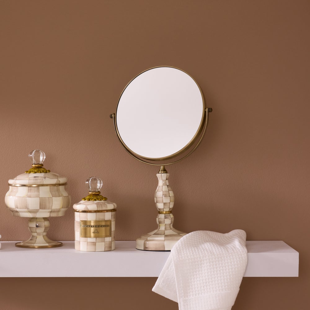 MACKENZIE-CHILDS Mackenzie-chilllds Mocha Check Enamel Bath Collection - Image 8