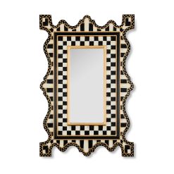 Check & Stripe Wall Mirror