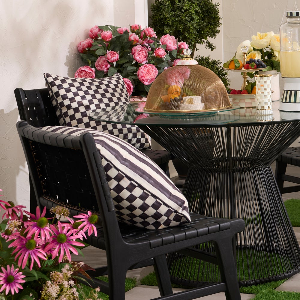 Courtly Check Printed Outdoor Pillow - Image 3