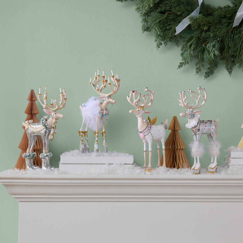 MACKENZIE-CHILDS Mackenzie-chilllds Patience Brewster Moonbeam Reindeer Figure Set-A - Image 3