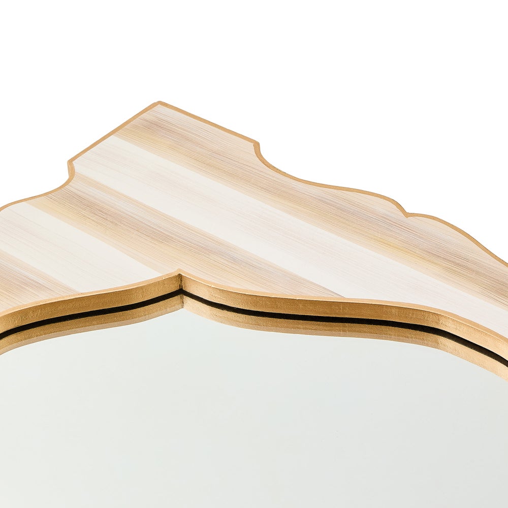 MACKENZIE-CHILDS Mackenzie-chilllds Mocha Stripe Wall Mirror - Image 3