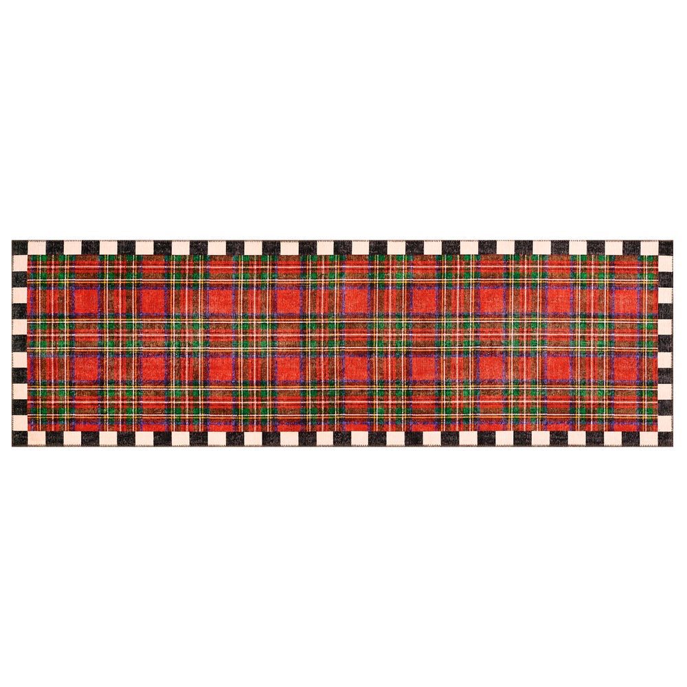 MACKENZIE-CHILDS Mackenzie-chilllds Royal Stewart Tartan Red 2??6?? x 8?? Washable Runner