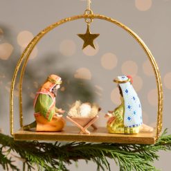 Alternative view of MACKENZIE-CHILDS Mackenzie-chilllds Patience Brewster Nativity Holy Family Ornament