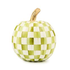 MACKENZIE-CHILDS Mackenzie-chilllds Moss Check Small Pumpkin