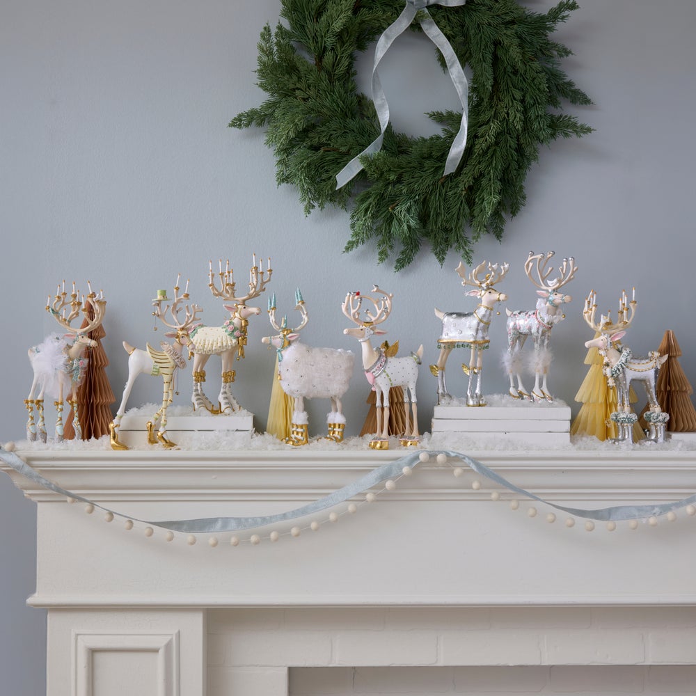 MACKENZIE-CHILDS Mackenzie-chilllds Patience Brewster Moonbeam Reindeer Figure Set-B - Image 3
