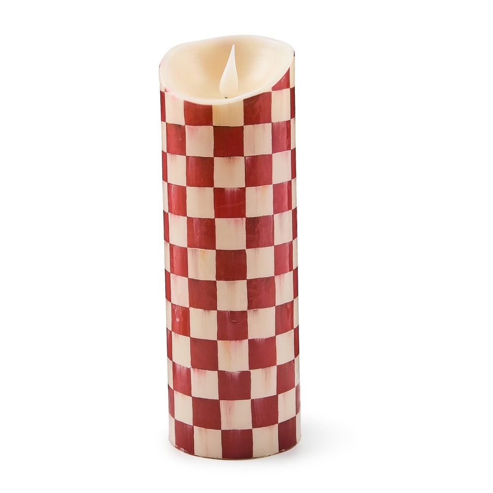 Check Flameless Pillar Candle - Image 8