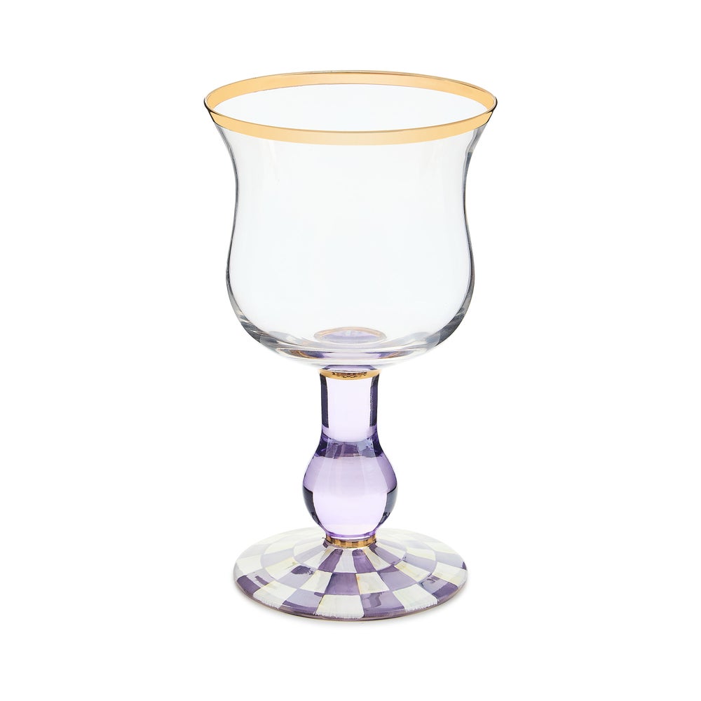 Mackenzie-chilllds Violet Check Glassware