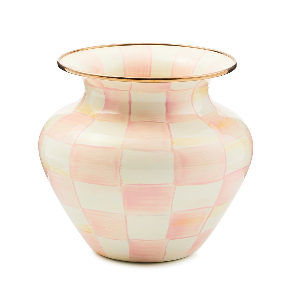 Check Enamel Large Vase - Image 5