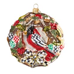 Alternative view of 2025 MacKenzie-Childs Wreath Glass Ornament