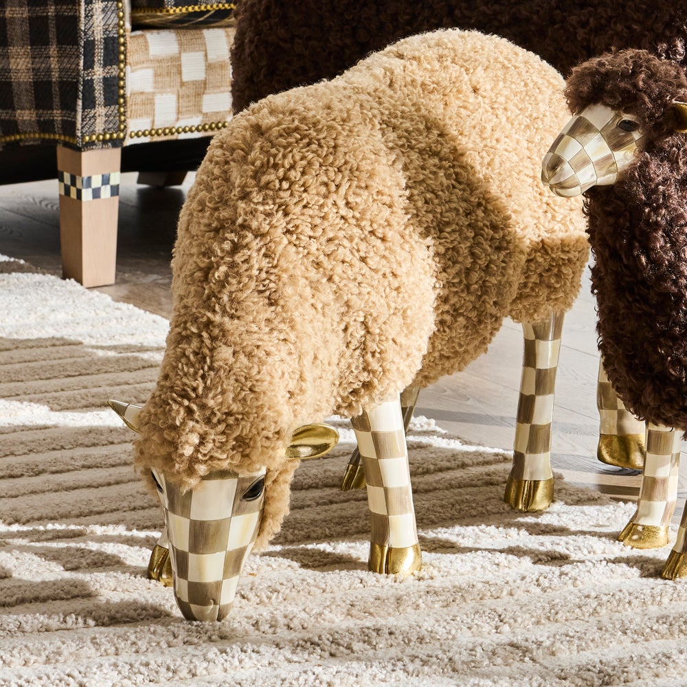 MACKENZIE-CHILDS Mackenzie-chilllds Mocha Check Sheep - Image 4