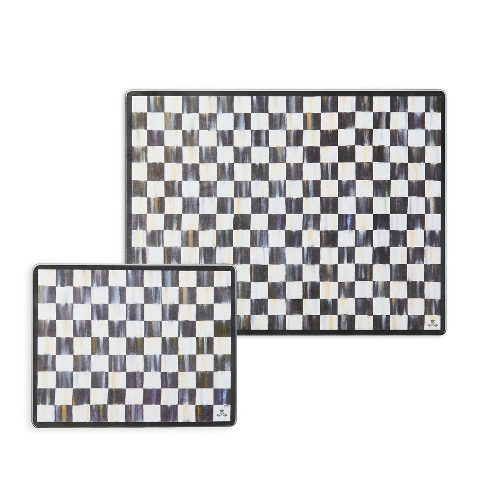 Check Glass Cutting Board, Set of 2 - Image 2