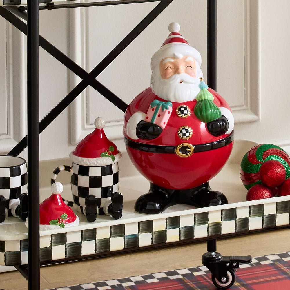 MACKENZIE-CHILDS Mackenzie-chilllds Santa Cookie Jar & Lidded Mug Set - Image 2