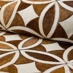Alternative view of MACKENZIE-CHILDS Mackenzie-chilllds Mocha Kyoto Hair on Hide 6?? Round Rug