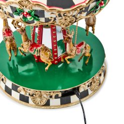 Alternative view of MACKENZIE-CHILDS Mackenzie-chilllds Merry Christmas Rotating Carousel