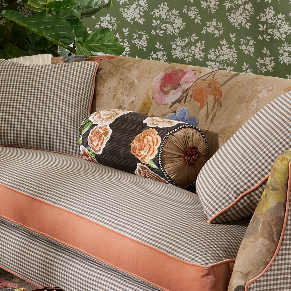 MACKENZIE-CHILDS Mackenzie-chilllds Field Study Floral Beaded Bolster