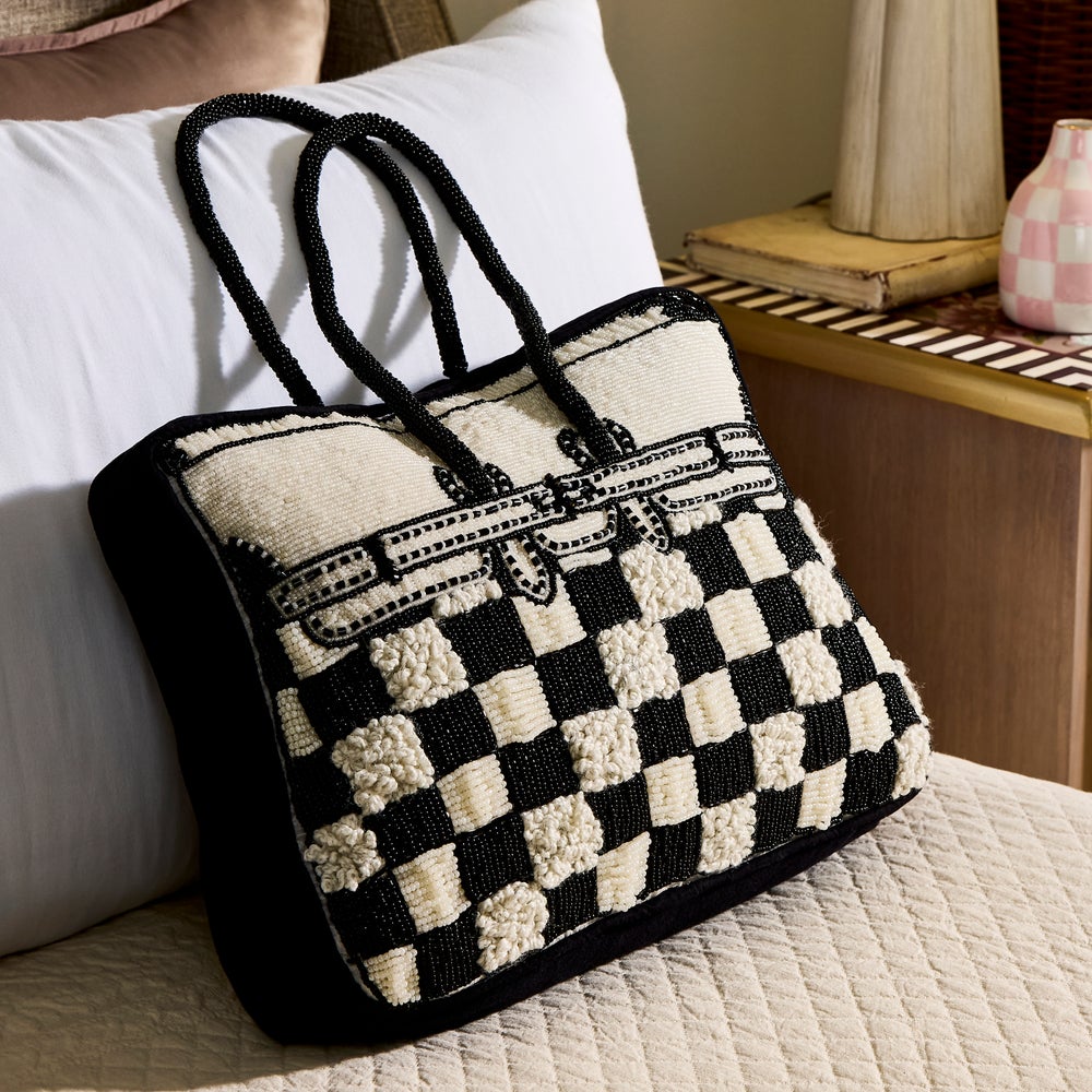 Doodles Handbag Shaped Throw Pillow - Image 2