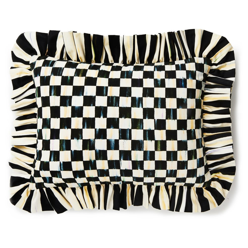 Check Ruffle Pillow - Image 2