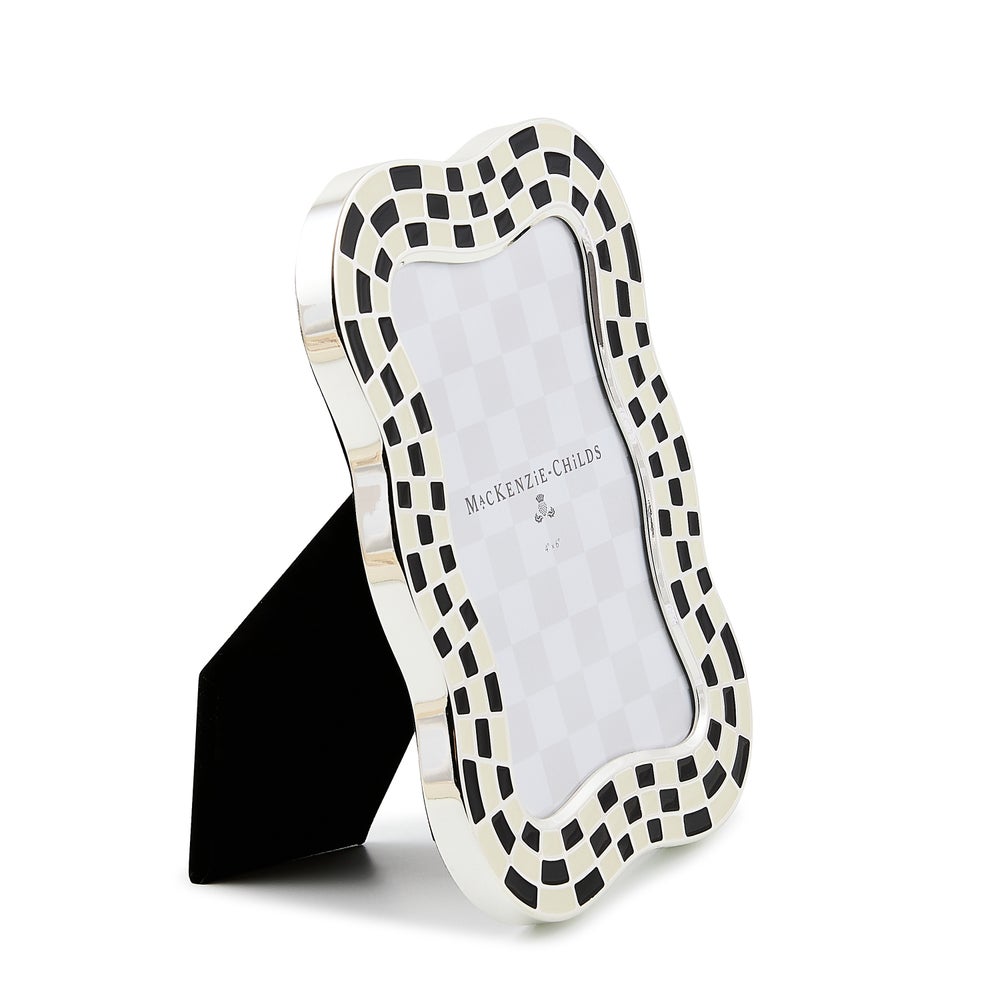 Mackenzie-chilllds Wavy Check Silver Plated Frame - Image 7
