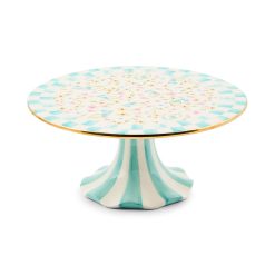 MACKENZIE-CHILDS Mackenzie-chilllds Posie Patch Ceramic Pedestal Platter