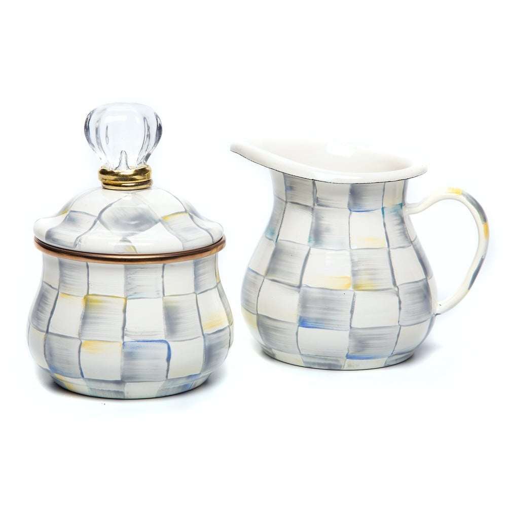 MACKENZIE-CHILDS Mackenzie-chilllds Enamel Creamer & Sugar Set - Image 5