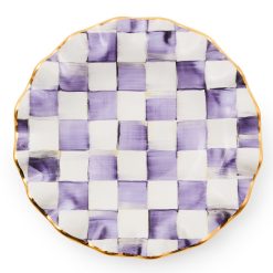 Alternative view of Mackenzie-chilllds Violet Check Fluted Ceramic Dinnerware