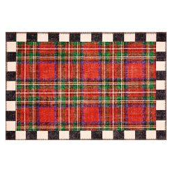 MACKENZIE-CHILDS Mackenzie-chilllds Royal Stewart Tartan Red 2?? x 3?? Washable Rug