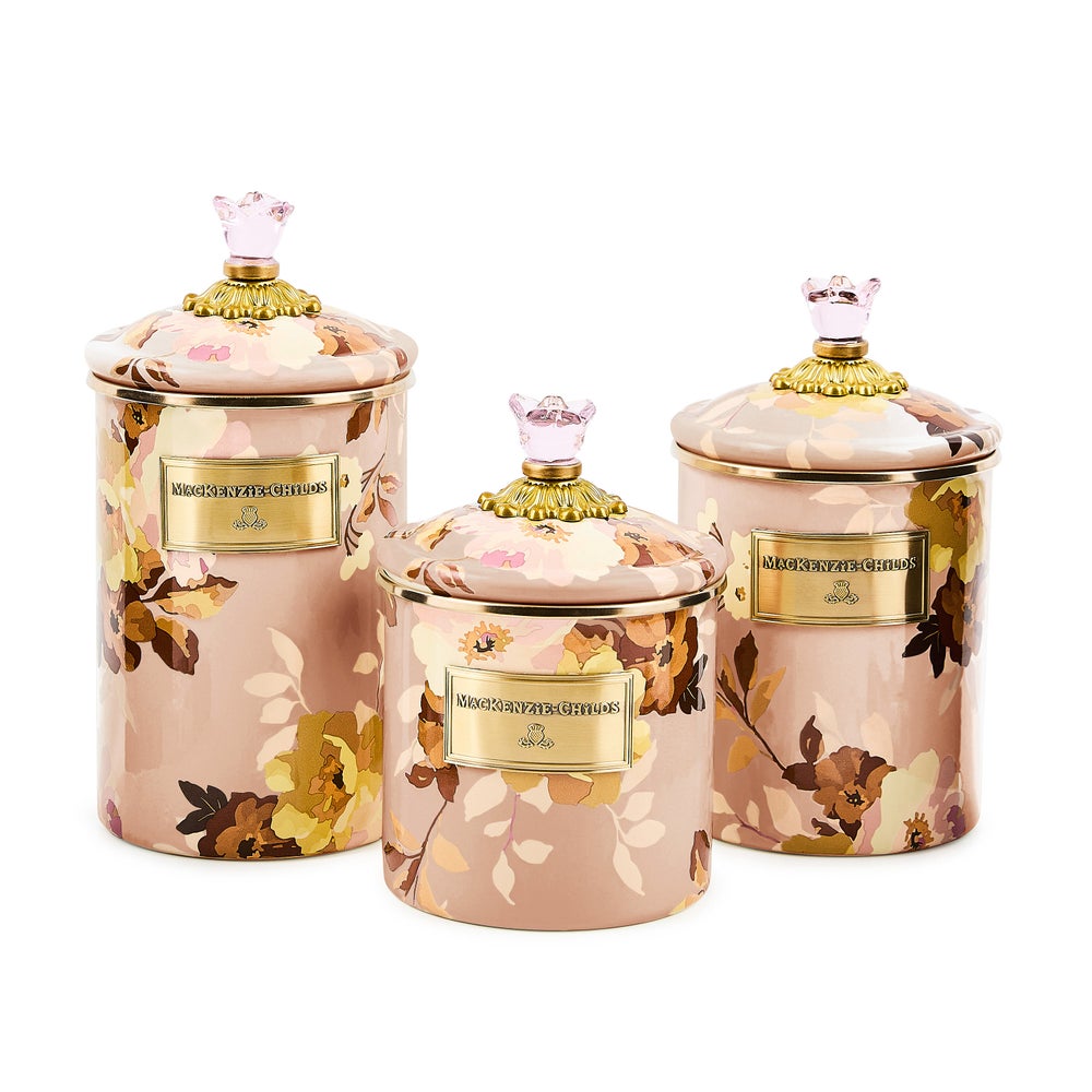 Mackenzie-chilllds Wild Rose Mauve Canisters - Image 13