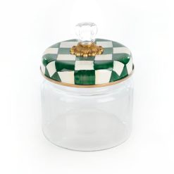 MACKENZIE-CHILDS Mackenzie-chilllds Emerald Check Kitchen Canisters