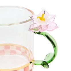 Alternative view of MACKENZIE-CHILDS Mackenzie-chilllds Rosy Check Flower Glass Mug