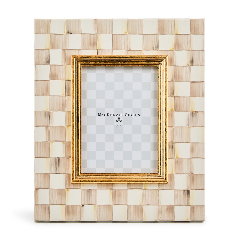 MACKENZIE-CHILDS Mackenzie-chilllds Mocha Check Frame - Image 6