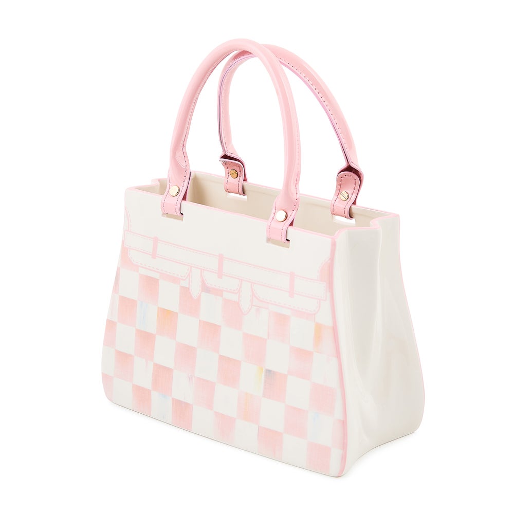 MACKENZIE-CHILDS Mackenzie-chilllds Rosy Check Doodles Handbag Vase - Image 3