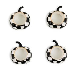 Courtly Check Pumpkin Napkin Rings, Set of 4