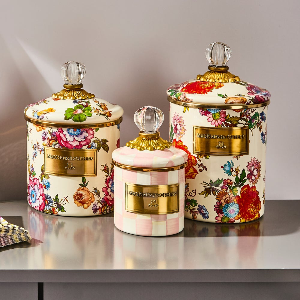 MACKENZIE-CHILDS Mackenzie-chilllds Rosy Check Enamel Canisters - Image 4