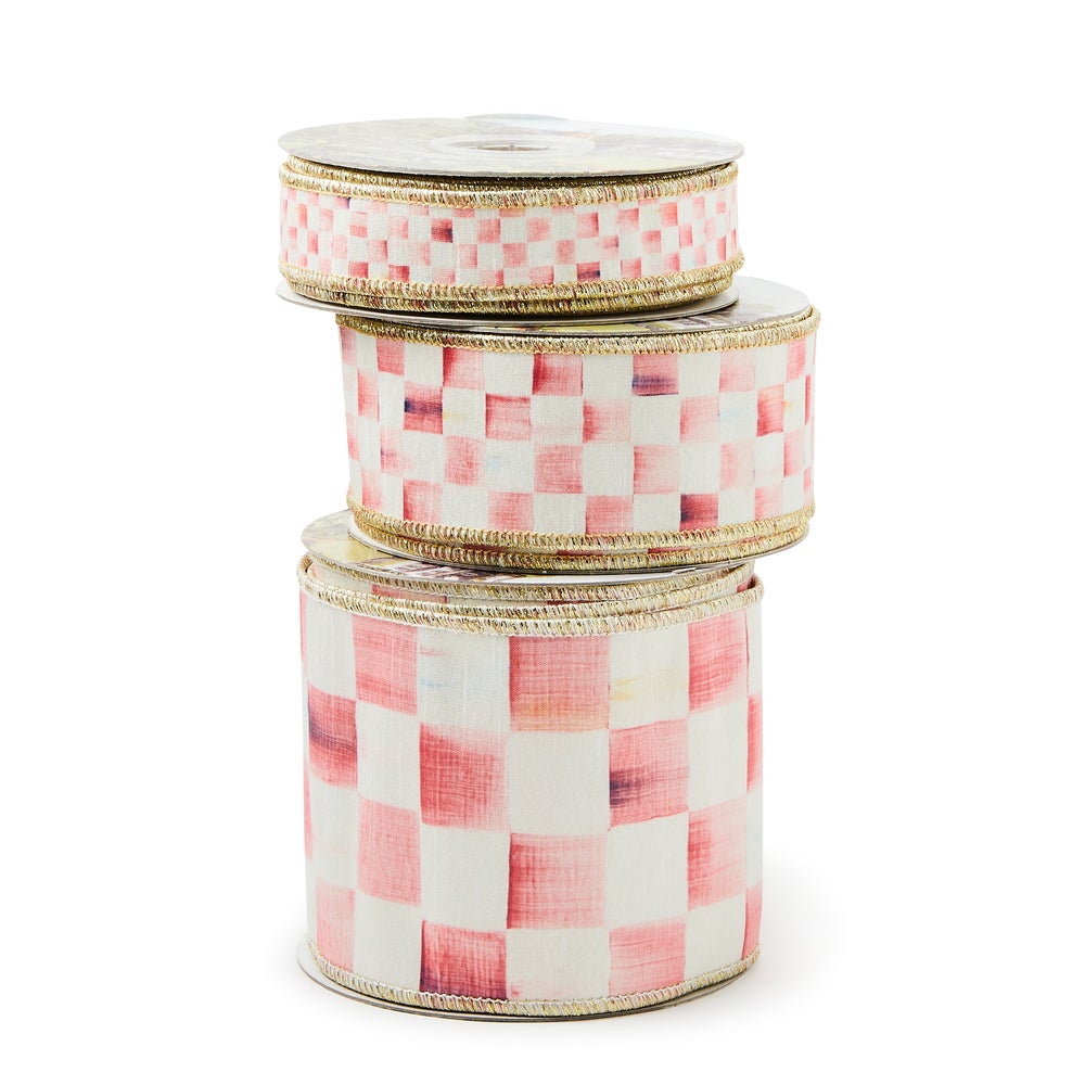 MACKENZIE-CHILDS Mackenzie-chilllds Rosy Check 4?? Ribbon - Image 3