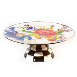 Alternative view of MACKENZIE-CHILDS Mackenzie-chilllds Floral Pedestal Platter
