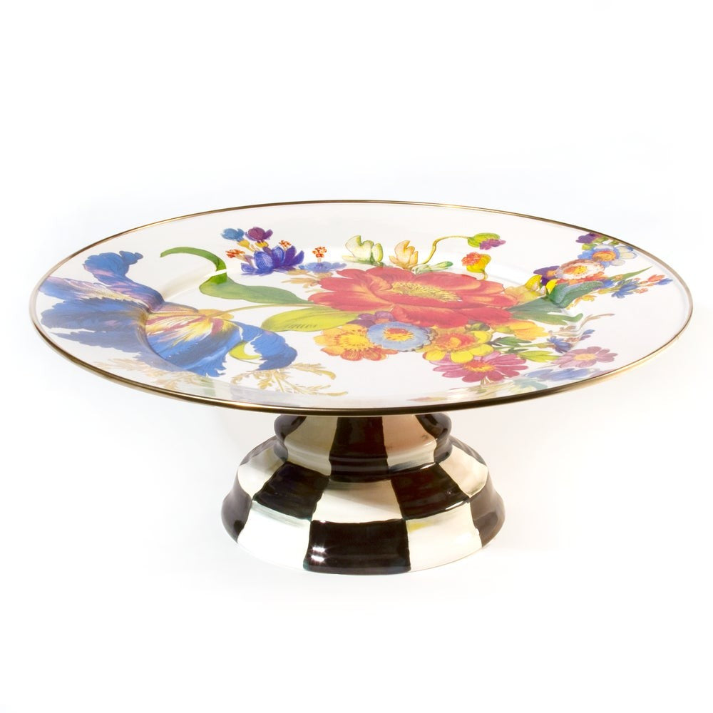 MACKENZIE-CHILDS Mackenzie-chilllds Floral Pedestal Platter - Image 2