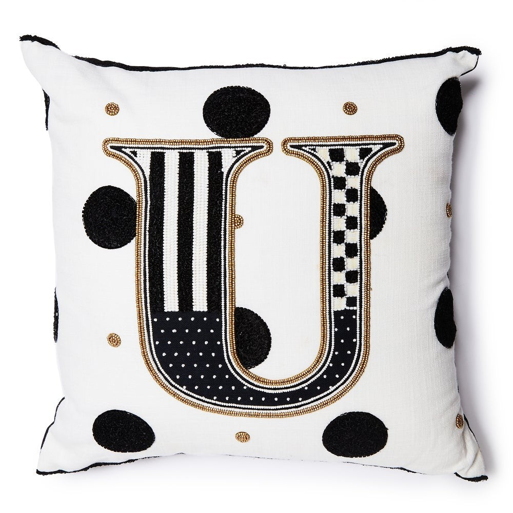 MACKENZIE-CHILDS Mackenzie-chilllds Monogram Throw Pillow - Image 8